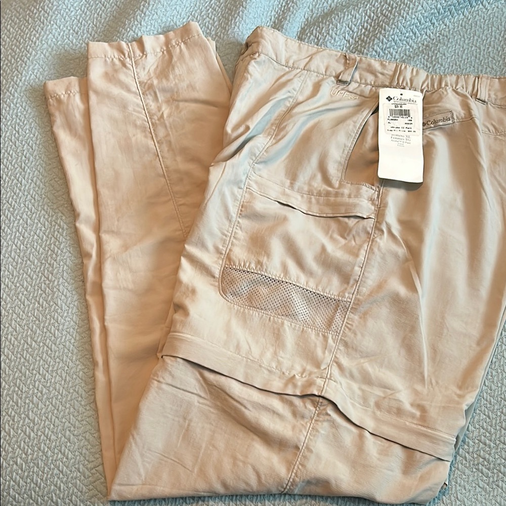 Columbia Tan Cargo Pants Durable 100% Nylon